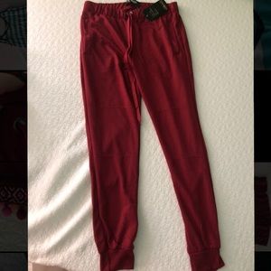 Red joggers